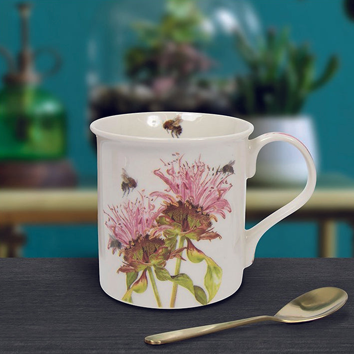 Boxed China Mug. Bee-tanical range with Bergamot and Bees design