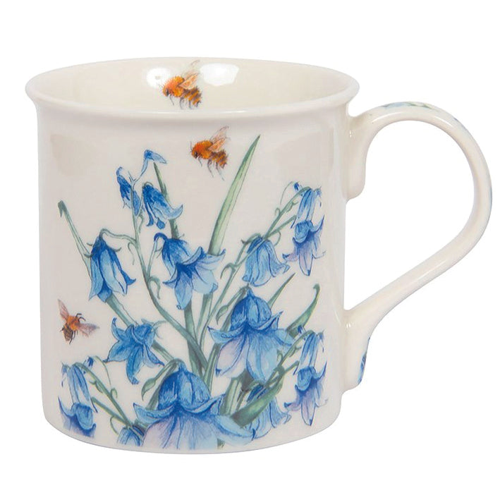 Boxed China Mug. Bee-tanical Range with Bluebells and Bees Design