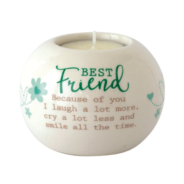 Ceramic tealight. BEST FRIEND