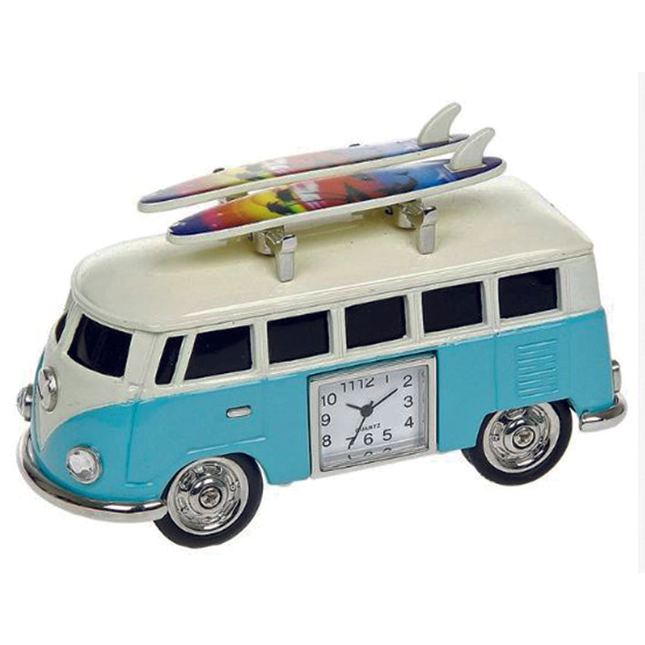 Miniature clock - Blue VW Surfer Campervan