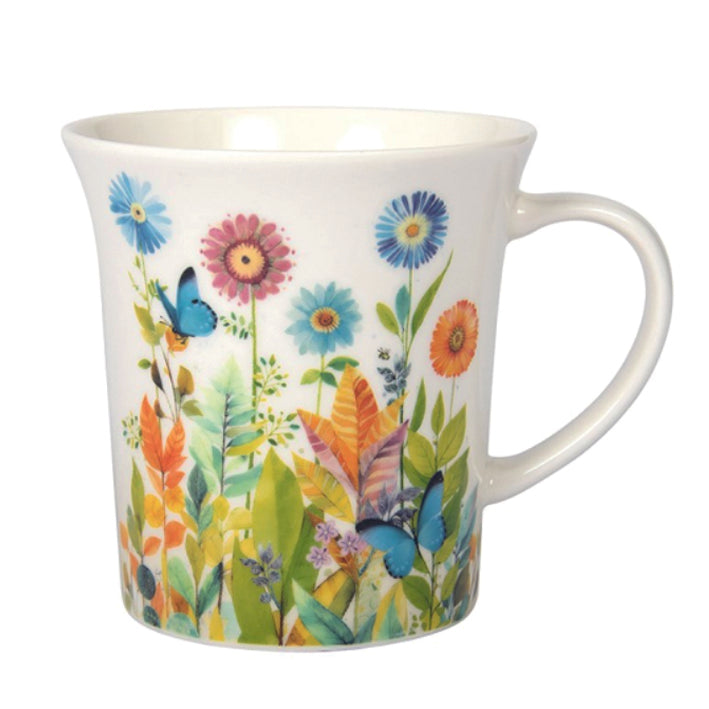 Fine China Mug - Bug Art Blue Butterfly