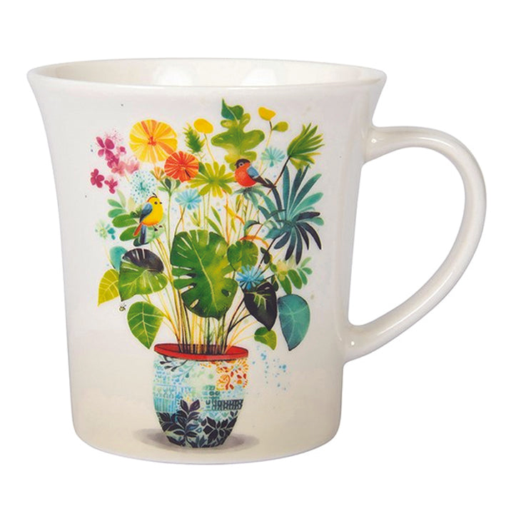 Fine China Mug - Bug Art Potted Plants