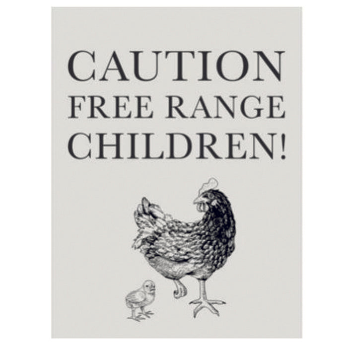 Large metal sign - Caution, Free Range Children