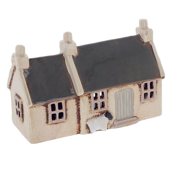 Village Pottery Croft House with Slate Roof Tealight Holder