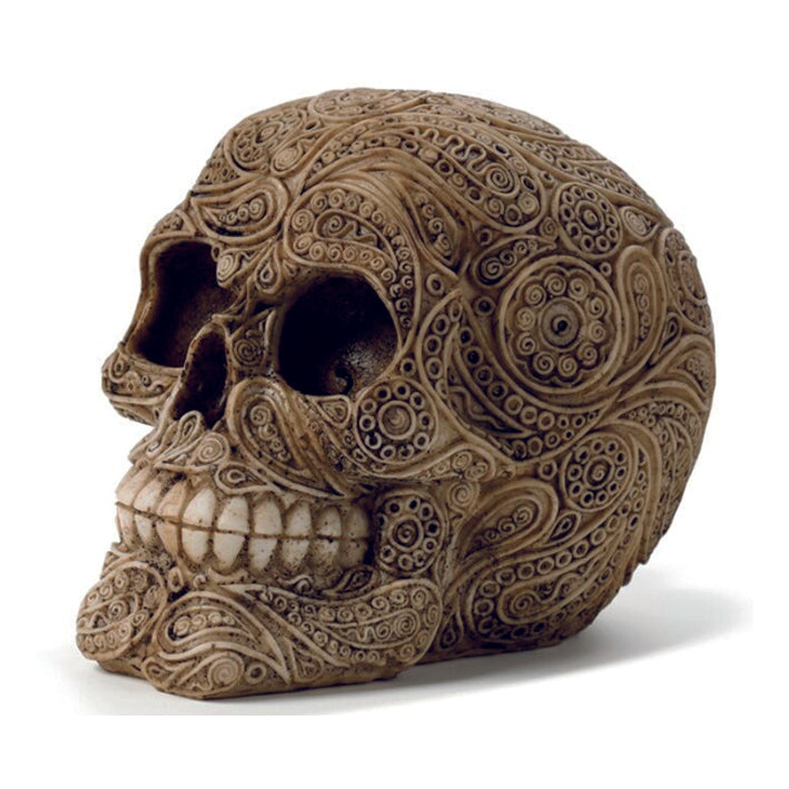 Intricate Damask Style Skull Ornament