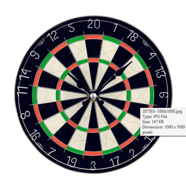 Wall Clock - Glass Dartboard