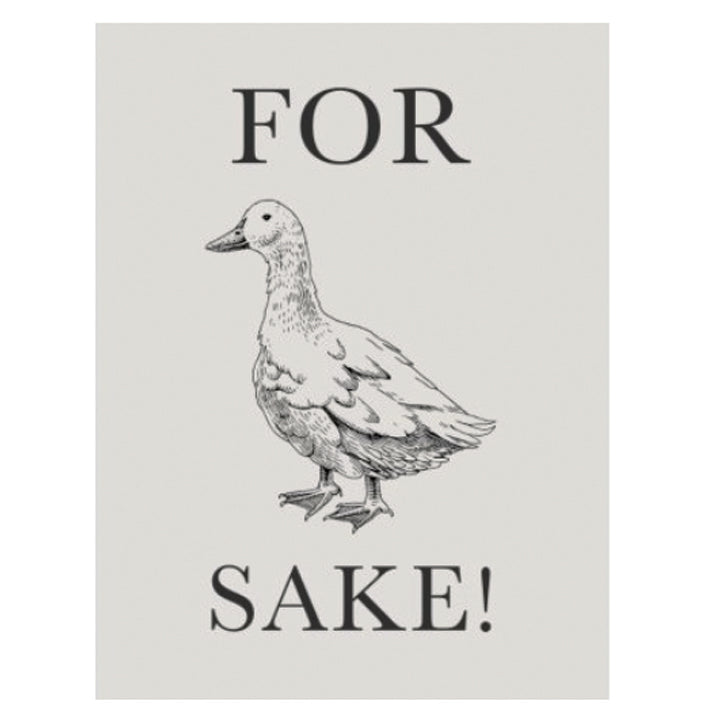 Large metal sign - For (Duck) Sake