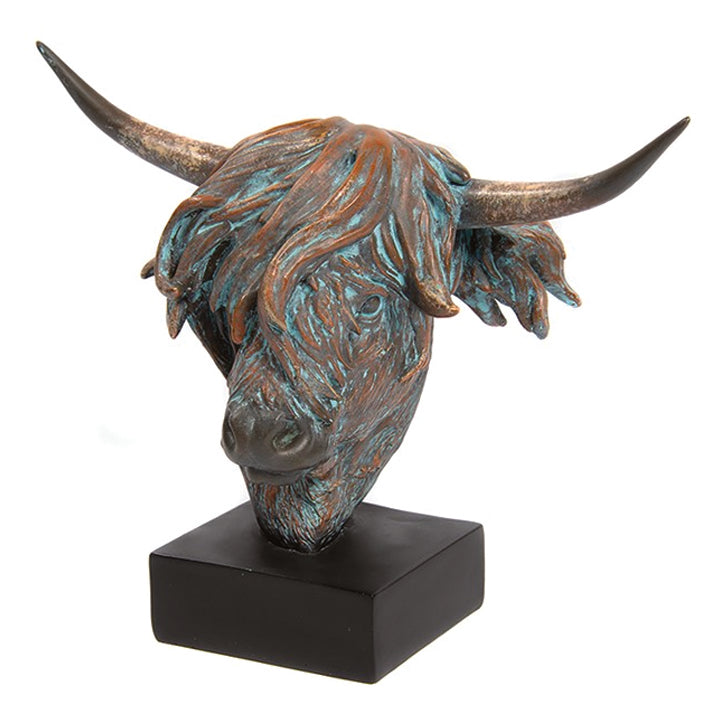 Dusty Bronze Highland Cow Head, Small