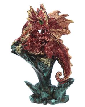 Enchanted Nightmare Dragon Mini Rock Crystal Ornament