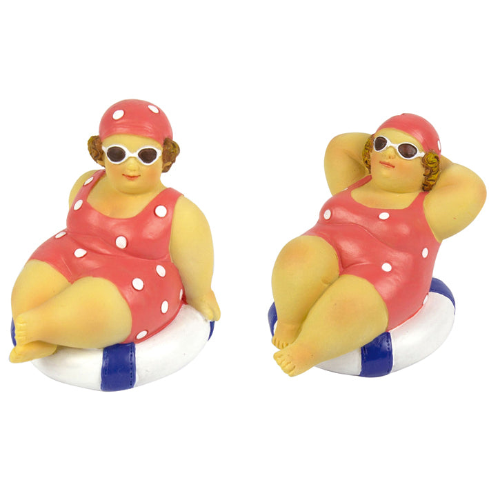 Fat Ladies on Rubber Rings, Beath Themed Ornaments