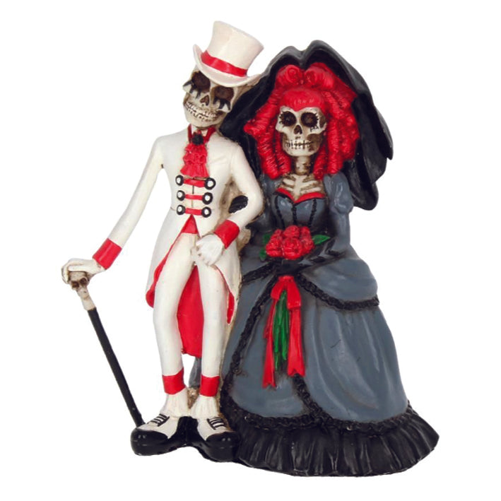 Forever By Your Side Skeletal Bride and Groom Ornament