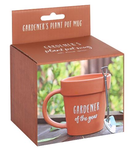 Boxed Mug Gardener of the year with shovel shaped spoon