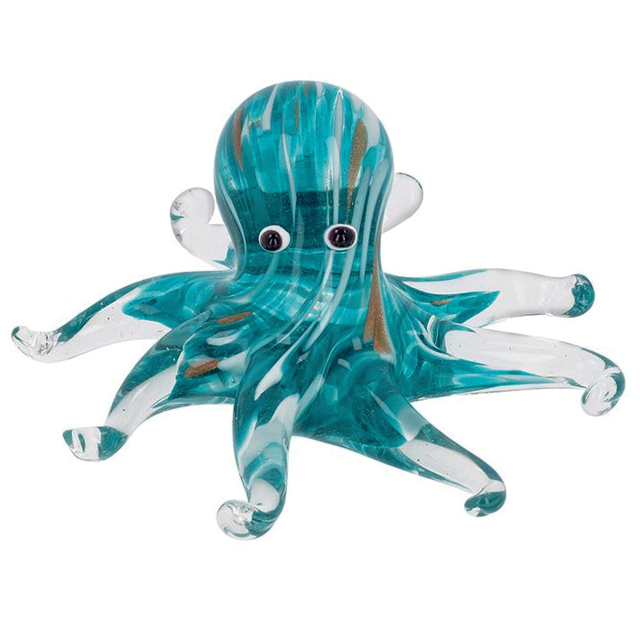 Blue/Green Glass Octopus Ornament