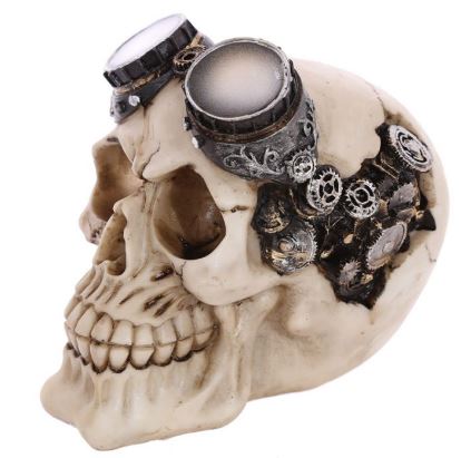 Skull with goggles and cogs