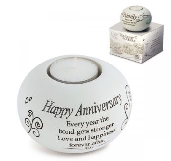 Sentiment tealight. HAPPY ANNIVERSARY