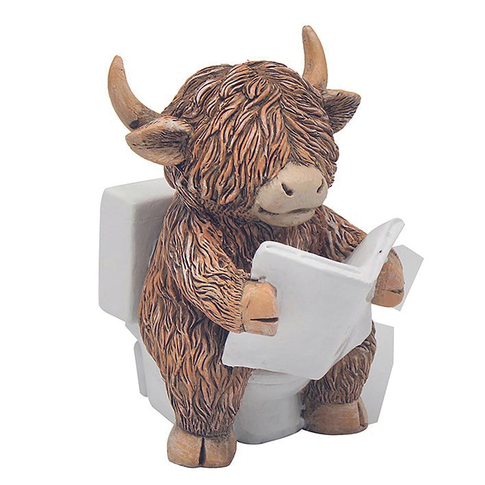 Happy Highland Cow on Loo