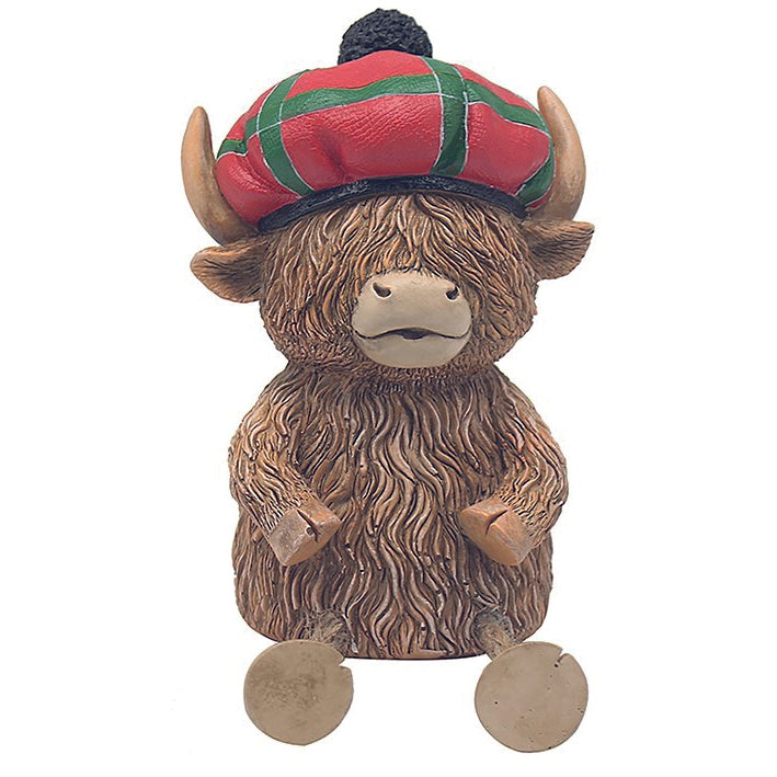 Money Box - Highland cow with tartan hat