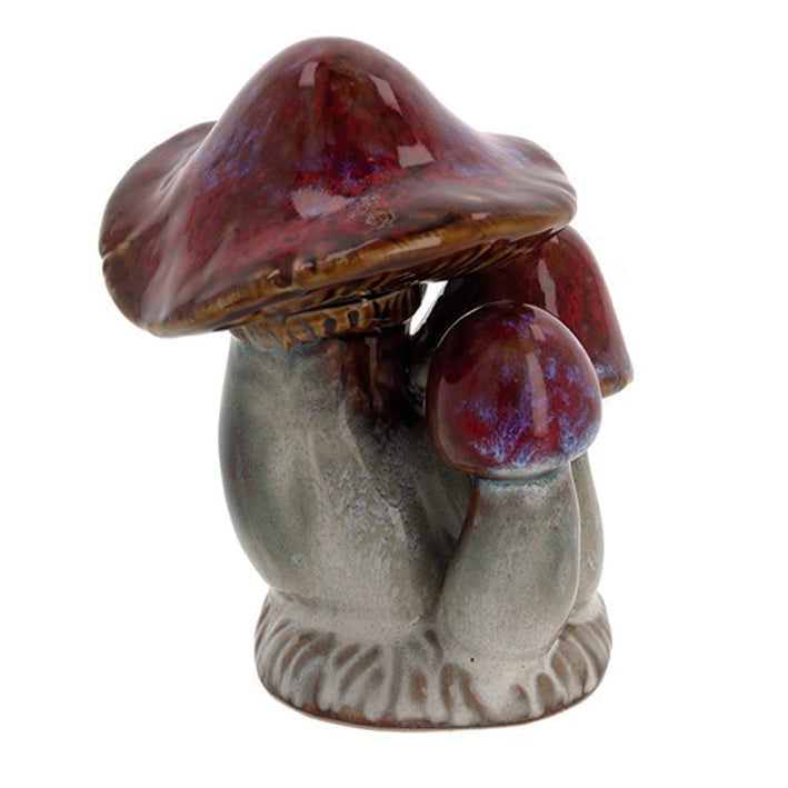 Pottery Magical Mushrooms Toadstool Large Triple Ornament