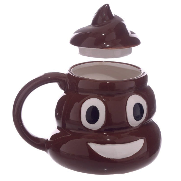 Lidded Poop Mug