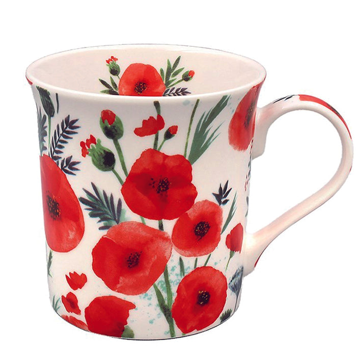 Boxed China Mug. Poppy Fields