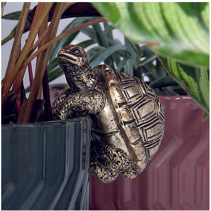 Bronze Pot Pal Ornamental Pot Hanger Tortoise