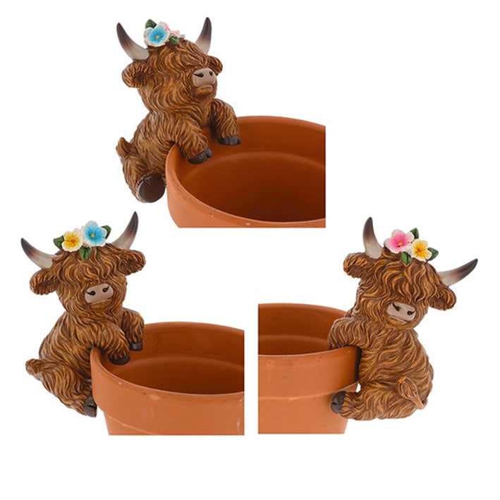 Ornamental Pot Hanger large - Highland Coos