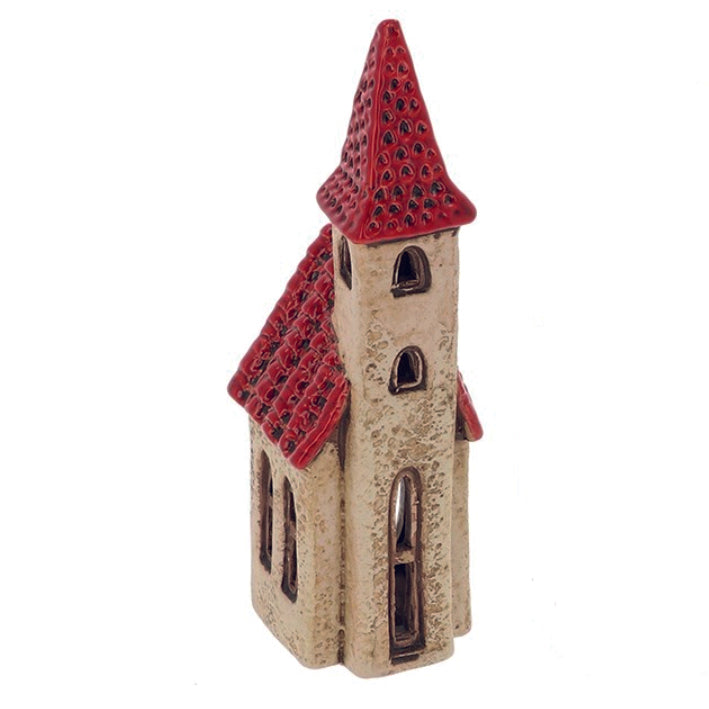 Village Pottery Quirky Churches Tealight Holders
