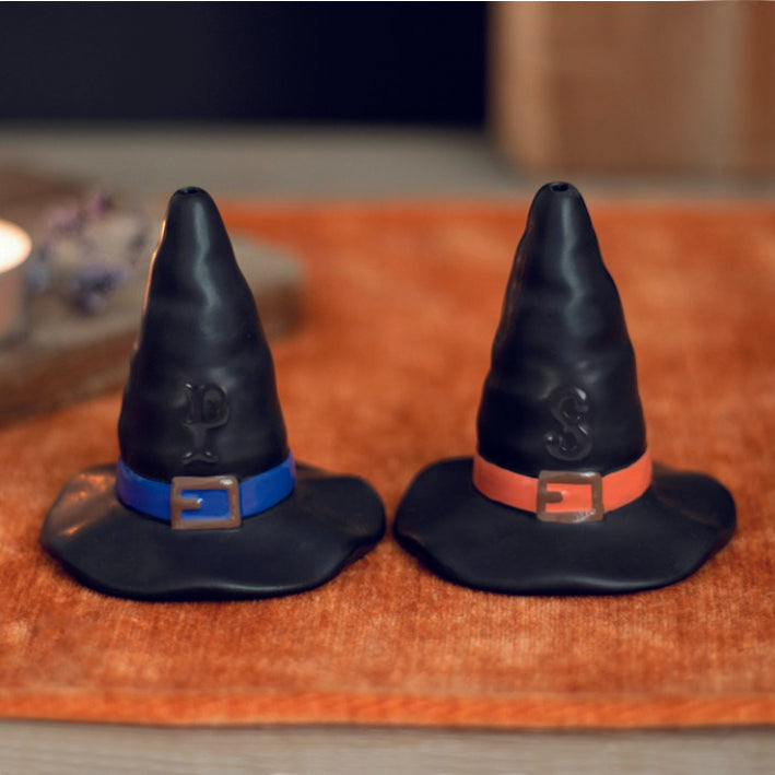 Black Witches Hats Salt and Pepper Set