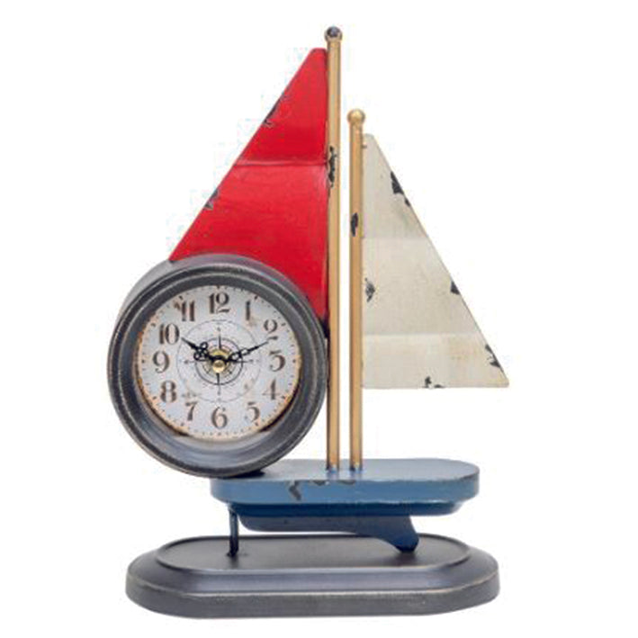 Mantel clock - Rustic Sail Boat