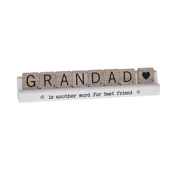 Scrabble stick plaque. I Love GRANDAD