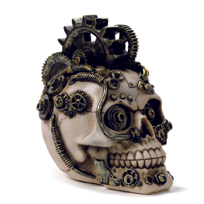 Steampunk Style Skull with Cogs and Springs ornament