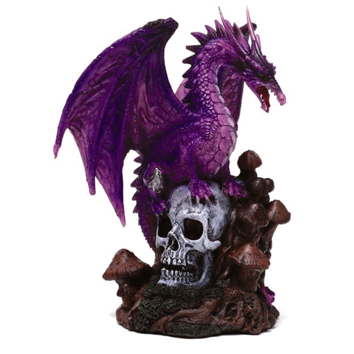 Enchanted Nightmare Amethyst Spirit of the Forest Skull Dragon Ornament