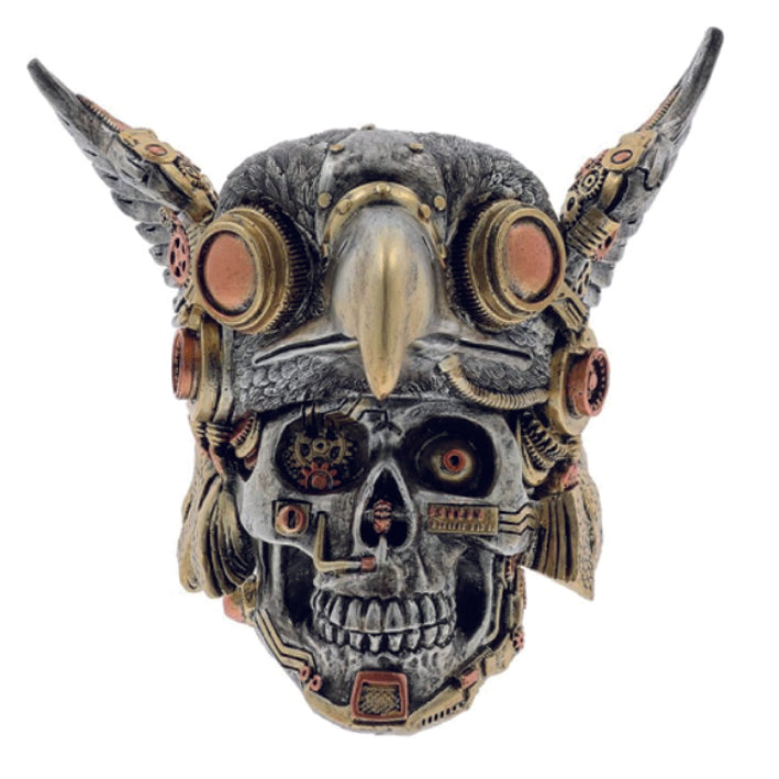 Steampunk Skull with Eagle Hat