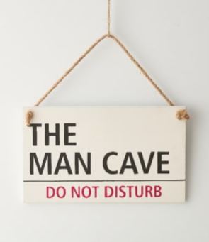 Wooden hanging sign. The Man Cave. Do Not Disturb