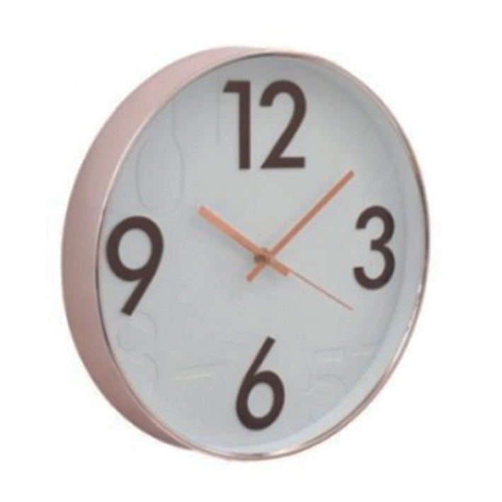 Wall Clock - Rose Gold with White Face