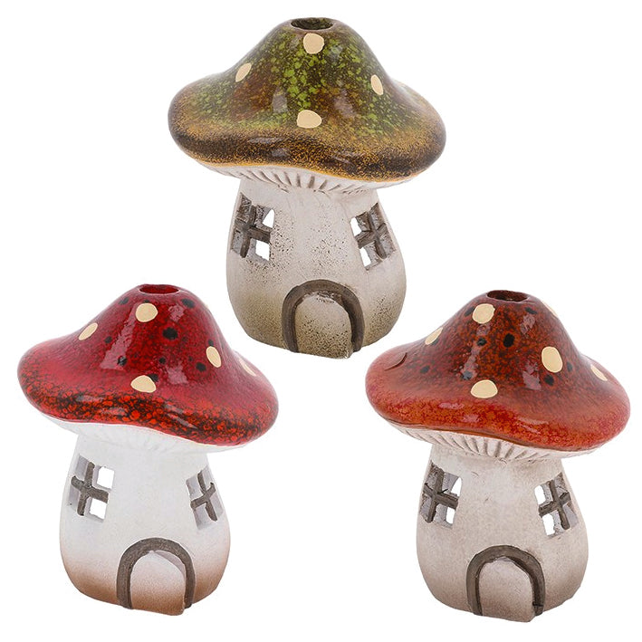 Woodland Mushroom Single House Tealight Holder