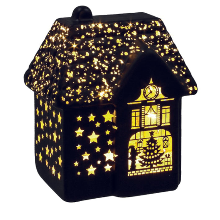 Christmas LED Lit Black House