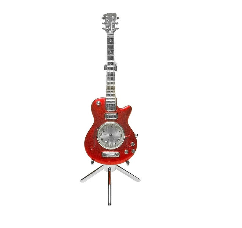 Miniature clock - Red Les Paul Guitar