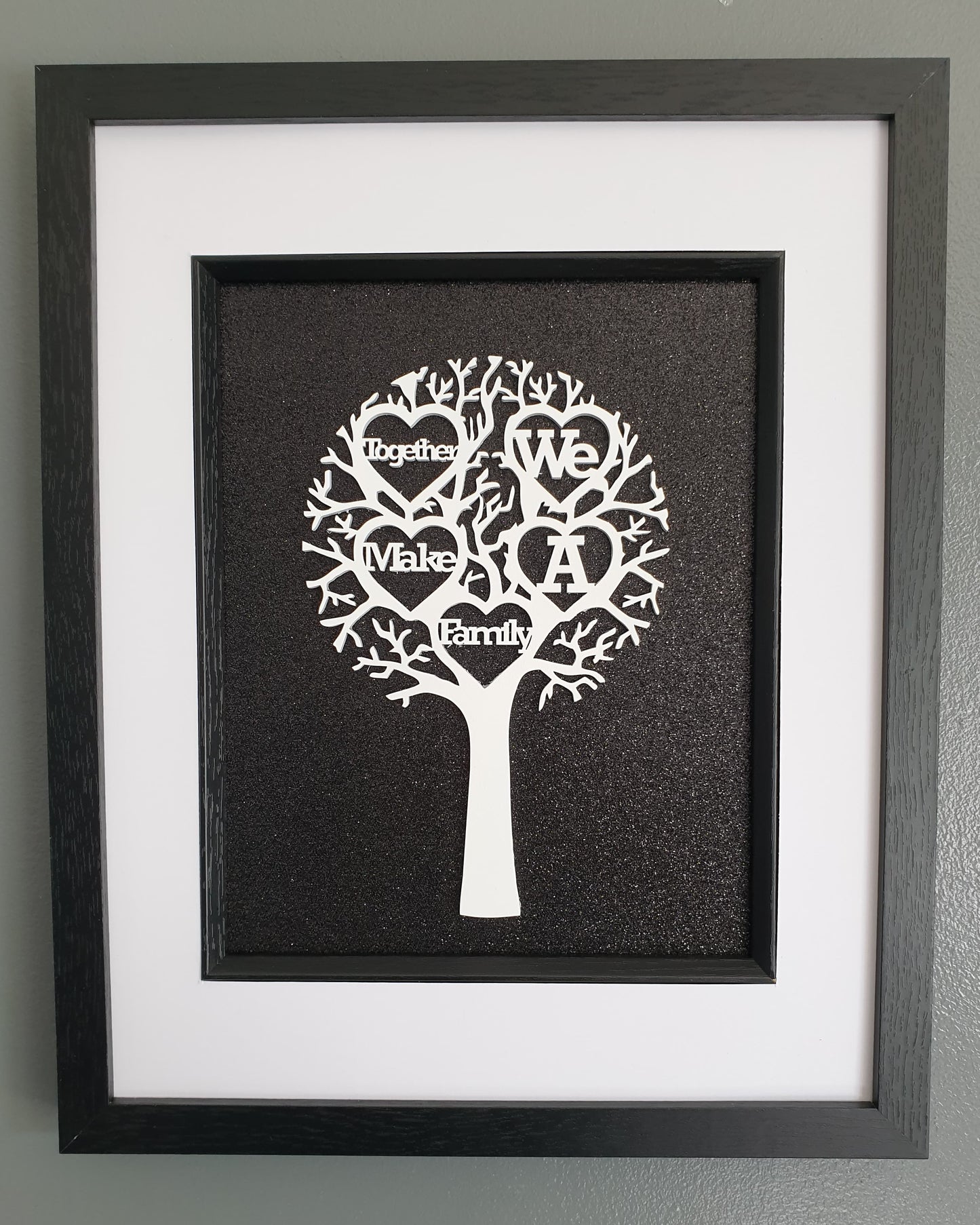 Framed Laser Cut Tree - Together We Make a Family