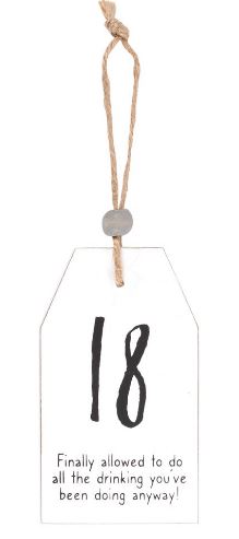 Mini wooden sign - 18 Milestone birthday