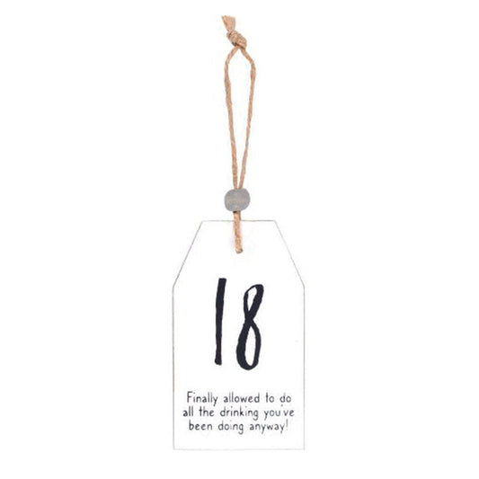 Mini wooden sign - 18 Milestone birthday