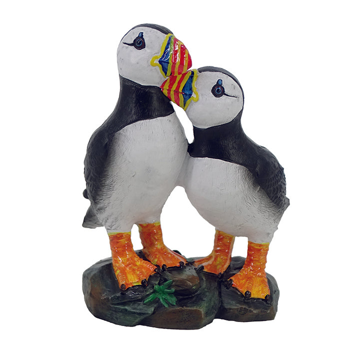 Resin Seabirds - 2 Small Puffins Ornament