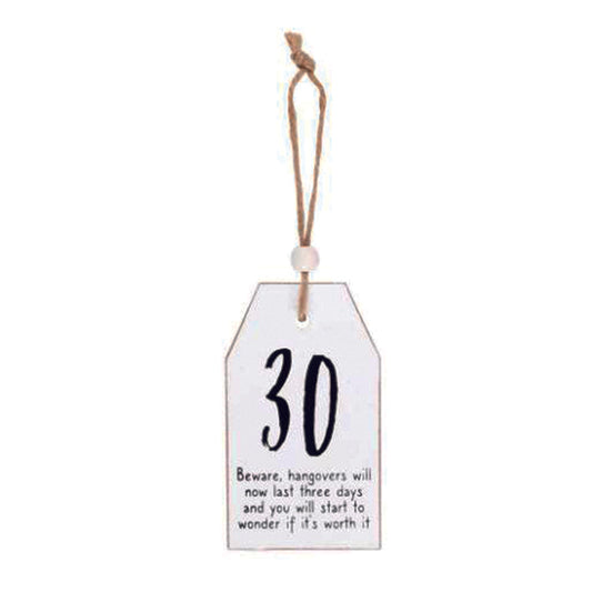 Mini wooden sign - 30 Milestone birthday