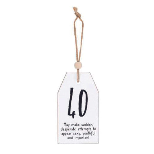 Mini wooden sign - 40 Milestone birthday