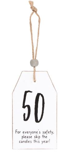 Mini wooden sign - 50 Milestone birthday