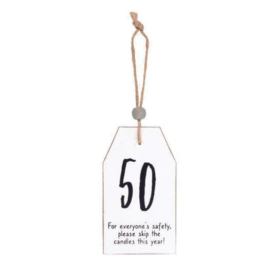 Mini wooden sign - 50 Milestone birthday