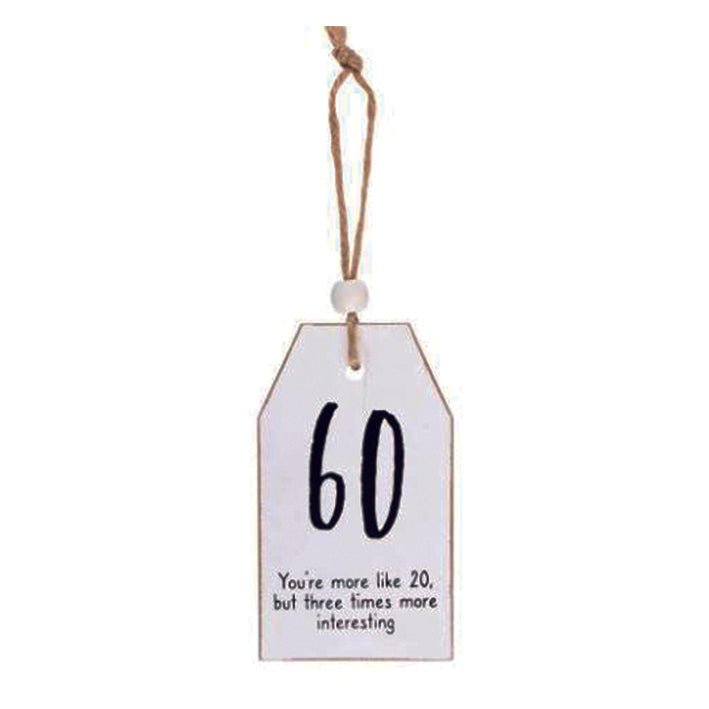 Mini wooden sign - 60 Milestone birthday