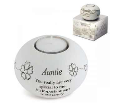 Sentiment tealight.  AUNTIE