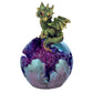 Baby Dragon on LED Light up Geode Egg Ornament