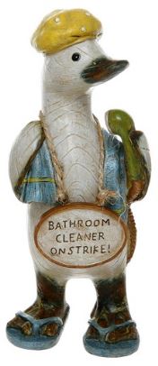 Bathroom Ducks - Bathroom cleaner on strike